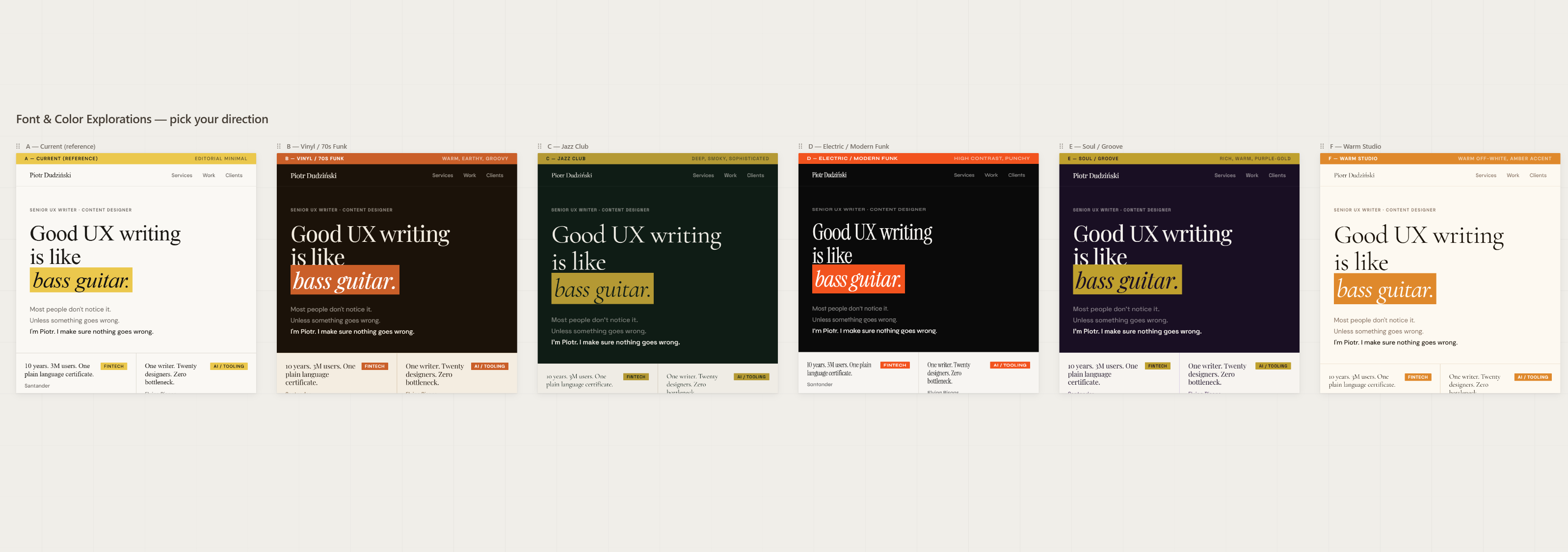 Font and color exploration